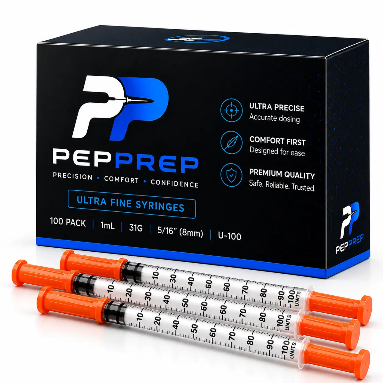 1ML 31 G, 5/16'' 8mm Syringe Dispensing Tool, Single-Use, Sterilized, Non-Bacterial, Non-Toxic, Disposable