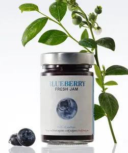 Podo Pure No Sugar Added Blueberry Preserves, Non-preservative, Non-sweeteners, Keto Friendly, Low Calorie Fruit Spread 9.9 Ounce