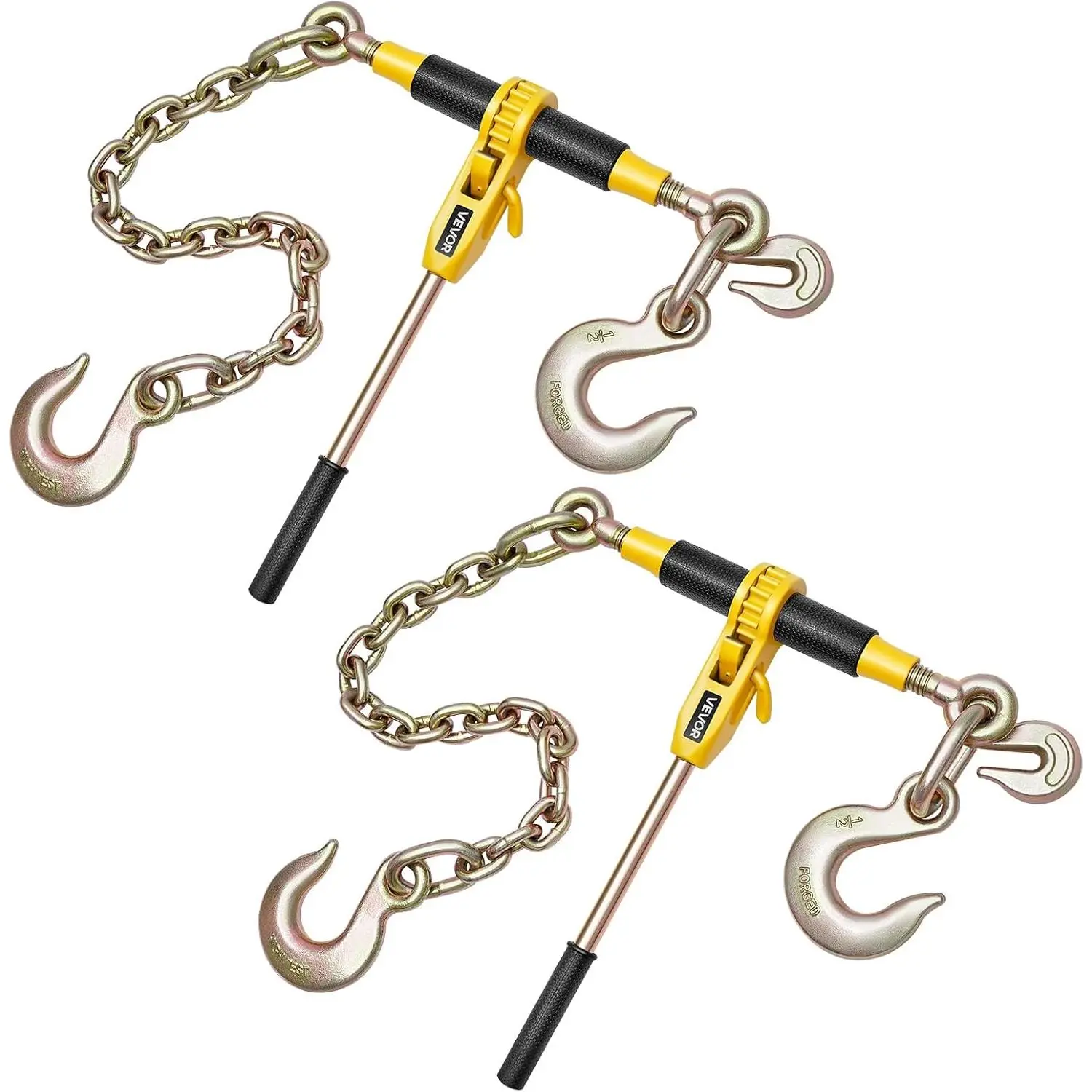 【DealsForYouDays】VEVOR Ratchet Chain Binder, 9200 lbs Working Load, Chain Binders Compatible with 3/8 in - 1/2 in Chains, Heavy Duty Ratchet Load Binder with Handles for Truck, Tie Down, Hauling, Towing, Logging Durable Industrial Transport