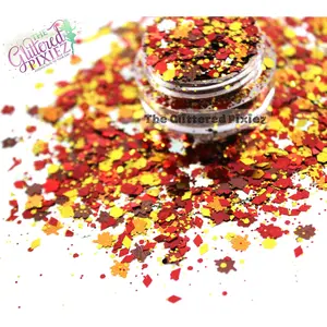 HAPPY FALL Y'ALL Autumn glitter mix leaf shapes