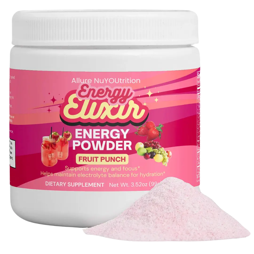 Sport Energy Elixir Powder (Fruit Punch) with Natural Flavor