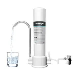 Countertop Water Filtration System - Faucet Water Filter for Sink - Water Purifier for Kitchen - Reduces Chlorine, Heavy Metals, Bad Odors Includes 1 Filter
