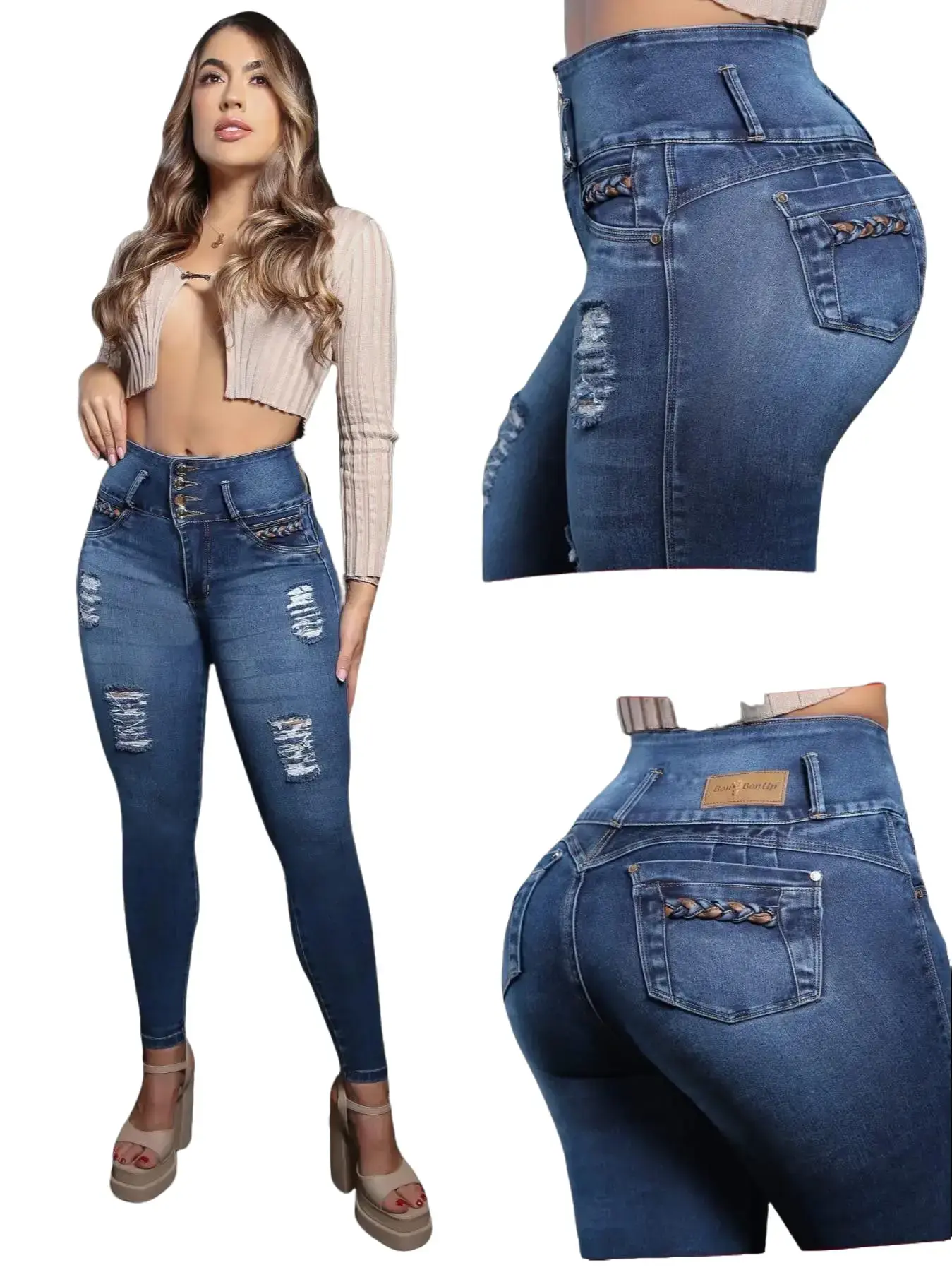 COLOMBIAN BONBONUP WOMAN'S JEANS BUTT LIFTER