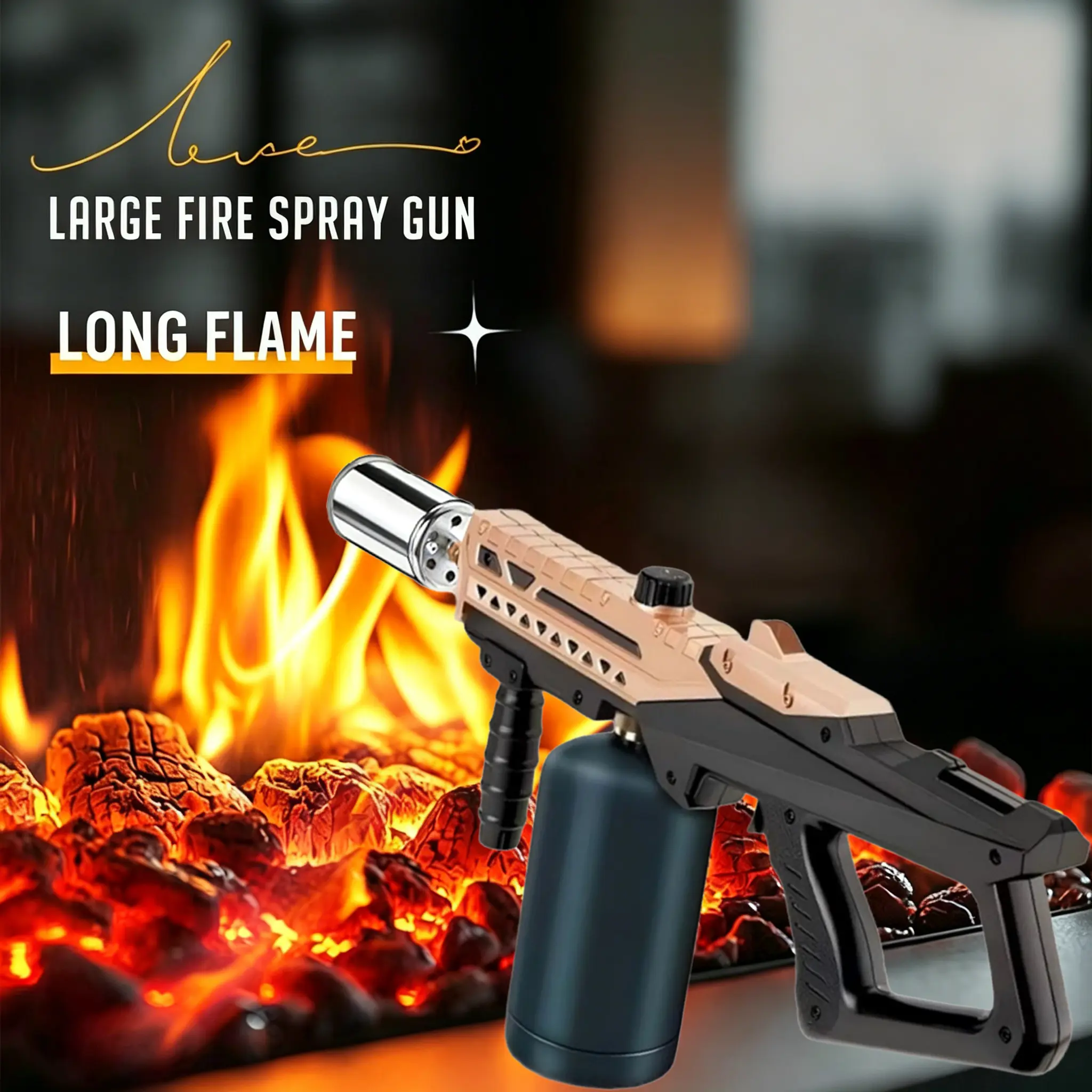 Heavy-Duty Propane Kitchen Blow Torch-Outdoor Culinary Torch for Campfire Ignition, BBQ Grilling & Food Prep | Sizzle Steak, Craft Creme Brulee with Ease | Top-Tier Christmas Gift Option for Outdoor Lovers  (Gas Tank Not Included)
