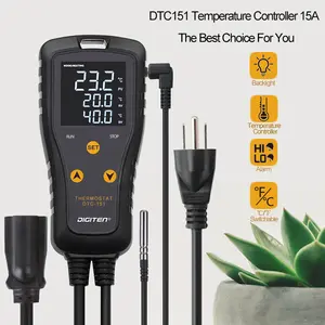 DIGITEN Digital Temperature Controller Simple Stage Thermostat Outlet Heating & Cooling Mode for Chest Freezer Refrigerator Homebrew Fermenter Greenhouse 110V 15A 1650W