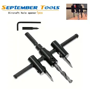 Adjustable Metal Wood Drywall Hole Saw Drill Bit Tool Set 30mm to 120mm Sizes, Electric Tool Kit for Easy Cutting of Various Materials