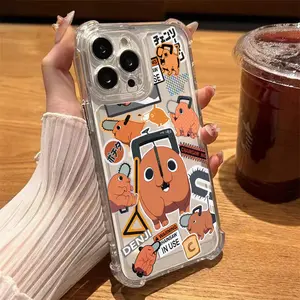 Chainsaw Man Denji Pochita Phone Case for iPhone 17 Air 16 15 14 13 12 11 Pro Max Plus Soft Thin Clear Cover