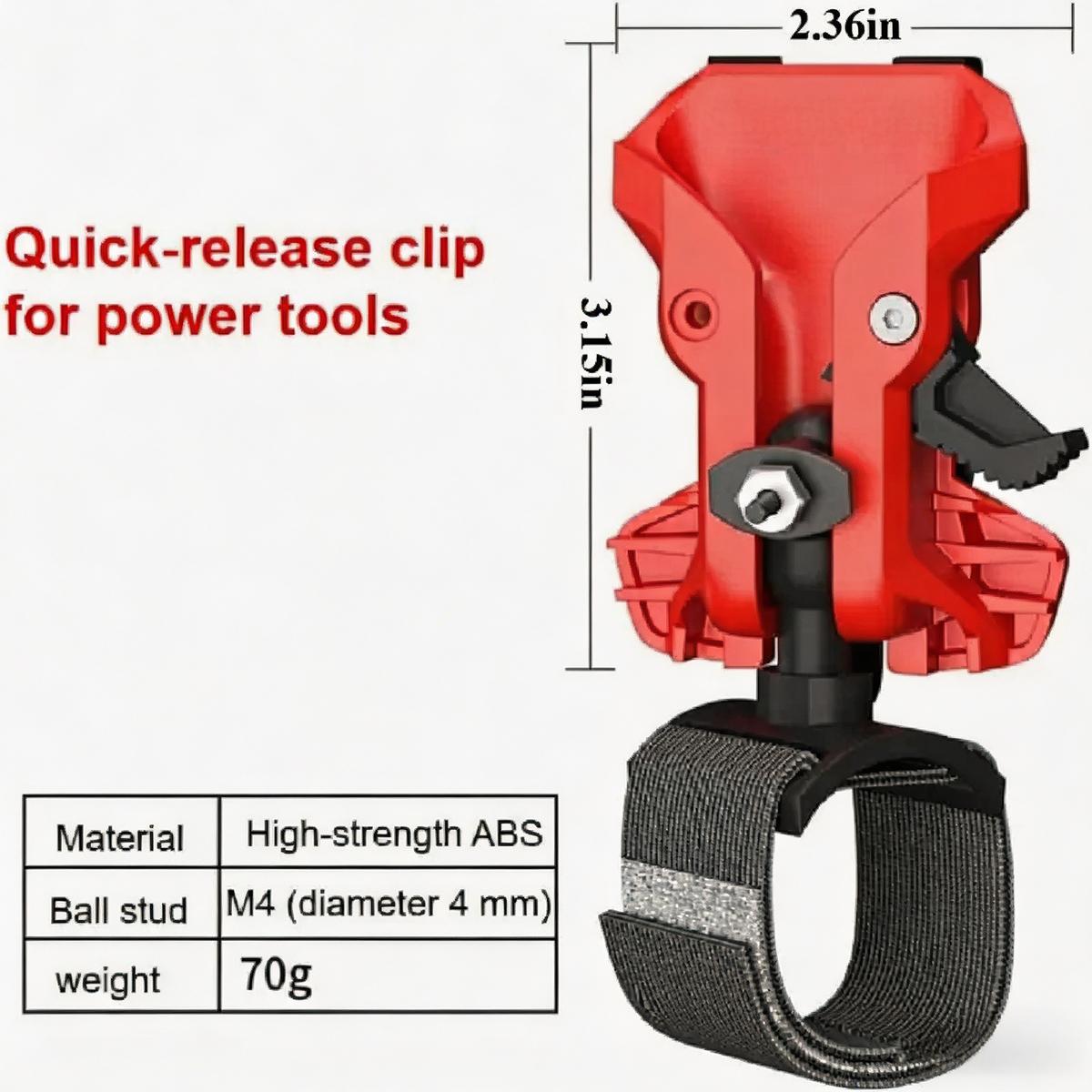 Electric Tool Waist Hook,Screw Rod Diameter 4mm Quick Release Double Lock, Metal Belt Attachment For Carrying Multiple Hand Tools