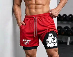Men's Funny Graphic Shorts Cheeky Ghost - Gym Humor Essential Shorts Slim Fit Compression Training