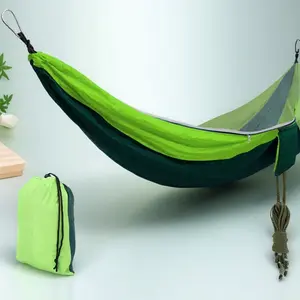 Portable Double Hammock, Lightweight Folding Storage Hammock, Quick Drying Breathable Travel Hammock, Indoor & Outdoor Camping Hammock