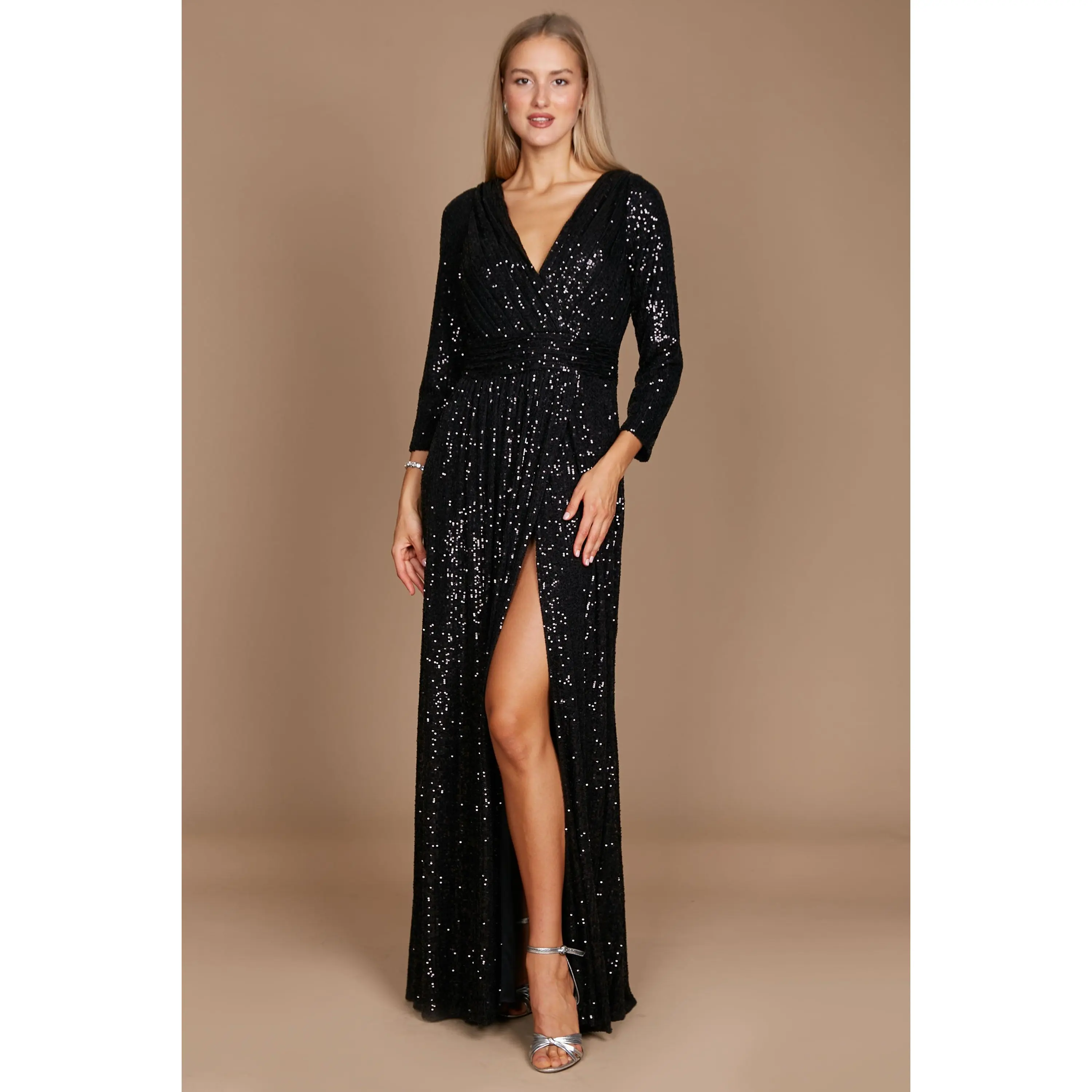 long sleeve dress backless Shona Joy - La Lune Long Sleeve Backless Mini Dress - Cream