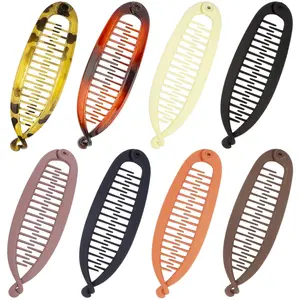 8 count Banana Clip Hair Clips, Hair Ponytail Holder Banana Clips for Women Meduim Thin Hair,  Retro Hair Acessories Colorful