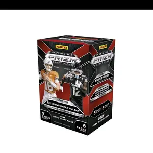 Panini 2025 Prizm Draft Picks Blaster - 6 Packs with Exclusive Green Pulsar Cards & Silver Prizm Inserts