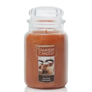 Yankee candle Salted Caramel 22 oz. Original Large Jar Candles, 22 oz Aroma Decor