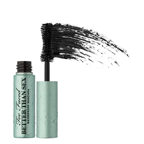 Too Faced Travel Size Better Than Sex Waterproof Mascara | Dramatic Volume, Fuller Length, Intense Pigment