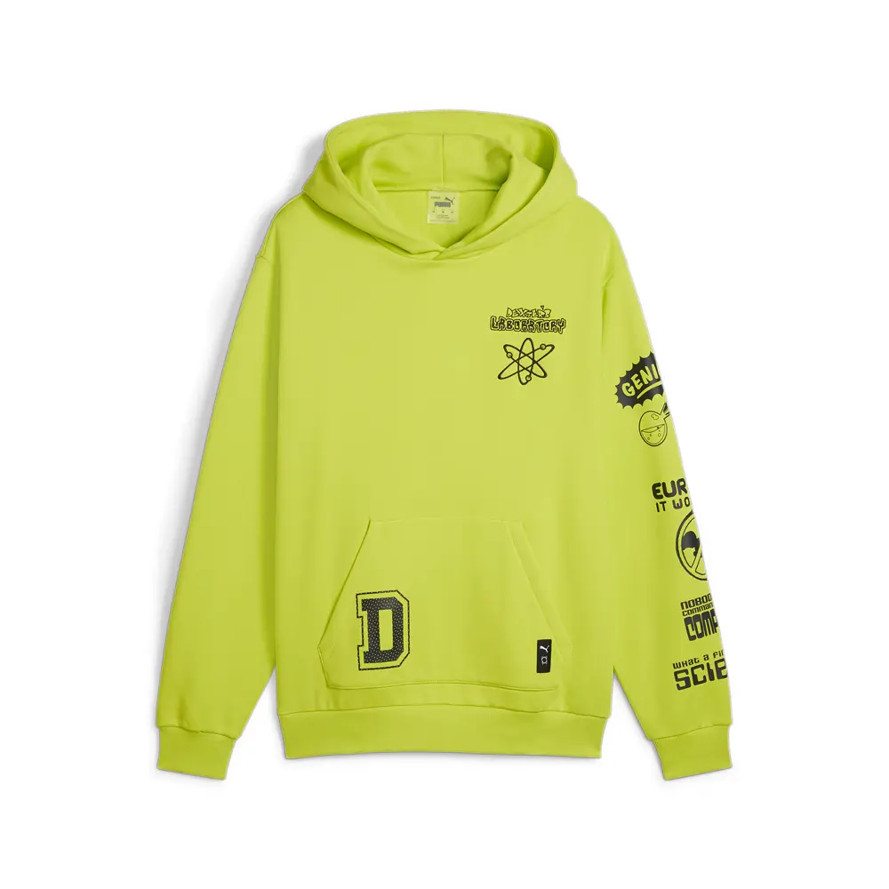 PUMA Mens X Dexters Lab Hoodie Casual Outerwear Casual Fleece - Green