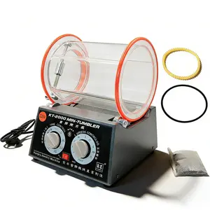 KT-2000 Mini Jewelry Tumbler | 5-Speed Rotary Polisher with Timer  Complete Kit for Metal, Silver & Gold Polishing (Bundled with Belts & Media)