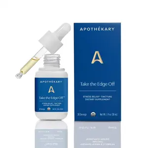 Apothékary Take the Edge Off - Stress & Tension Relief Liquid Herbal Drops* | Alcohol-Free, Certified Organic, Non-GMO Project Verified, Certified Gluten-Free, PETA Certified Vegan & Cruelty-Free, Third Party Tested, Plant-Based, Made in the USA