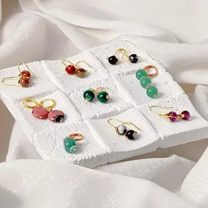 Crystal Earrings | 1 Pair with Golden Tone Hooks