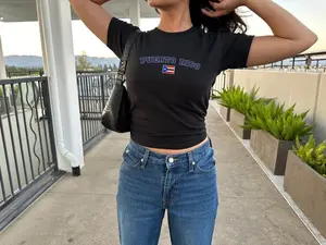 [Sale off up to 65%] Puerto Rico Baby Tee, Y2K Flag Crop, Vintage Boricua Island Aesthetic Shirt