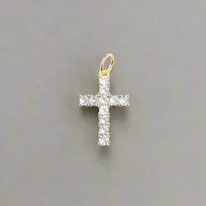 Pave Cross Charm