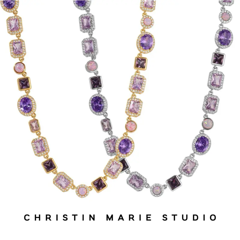 Iris Purple Solstice Gemstone Necklace Iris Purple Solstice Gemstone Necklace