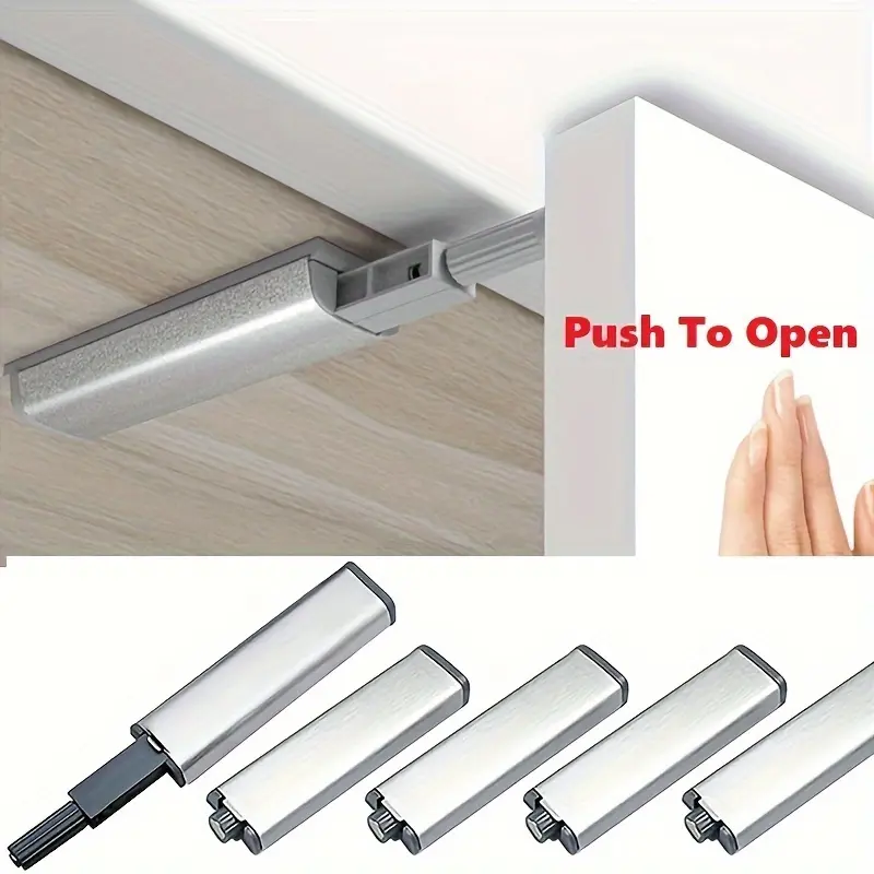 Magnetic Push Latch Locks with Soft Close Feature and Touch Release for Kitchen Cabinet and Drawer Handles - Easy Installation