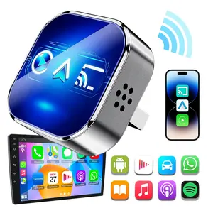 Wireless CarPlay Adapter for iPhone & Android, 2.4G+5G Dual Band BT5.0 CarPlay Dongle, Plug & Play Auto Reconnect, USB/Type-C Dual Port, Mirror Link for Wired CarPlay Carsy Cars for iPhone and Android