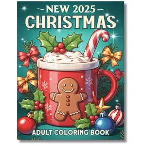New 2025 Christmas Adult Coloring Book: Simple and Fun Winter Designs Featuring Festive Ornaments, Holiday Treats, Santa Claus, and Gifts for Relaxation and Stress Relief Book with Variety