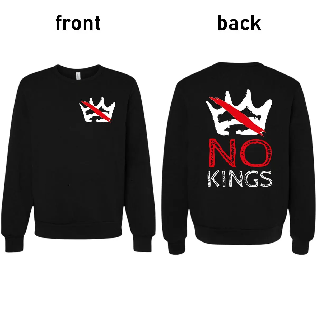 No Kings in America Sweatshirt Graphic Print for Men Women, Political Anti Pullover, Anti Maga Crewneck Shirt, Crown No Kings Shirt, Protest Shirts, Nope Kings Shirt