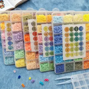 24 Colors Fuse Beads Set, Bead Assortment with premium acrylic beads for DIY accessories, creative table , pixel art mosaics and festive gift crafting, versatile and electricity free, an inspiring material for makers