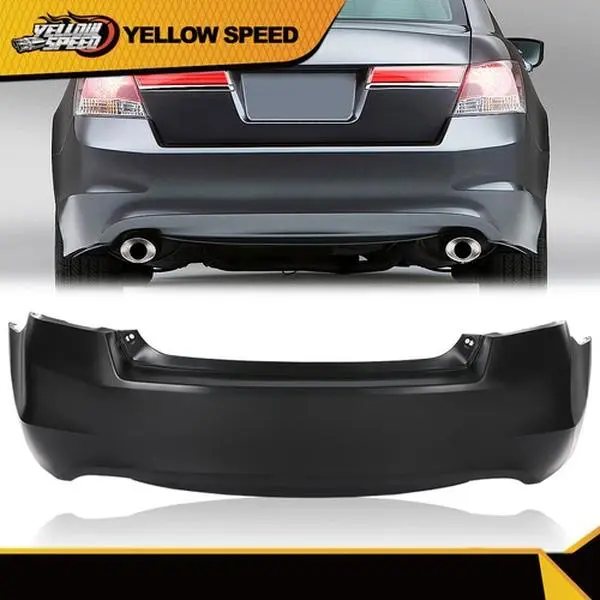 ALLGOOD Rear Bumper Cover for 2008-2012 Honda Accord V6 Sedan, Dual Exhaust Compatible Automotive Replacement Part