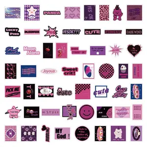 Pink Series Graffiti Sticker, 60pcs/set Waterproof Self Adhesive Decor Paper, Decor Sticker for Gift Greeting Card & Water Bottle & Laptop