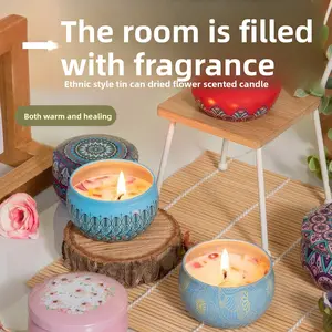 Soybean wax dried flower scented candles, wedding souvenirs, everlasting floral fragrance, long-lasting plant essential oil scented candles