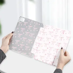 Bow Pattern Tablet Case, 1 Count Drop Proof Tablet Protective Cover with Pen Slot, Tablet Accessories Compatible with Samsung Tab S7/s8 11 Inch, Ipad 10 Generation, Tablet Cover Case