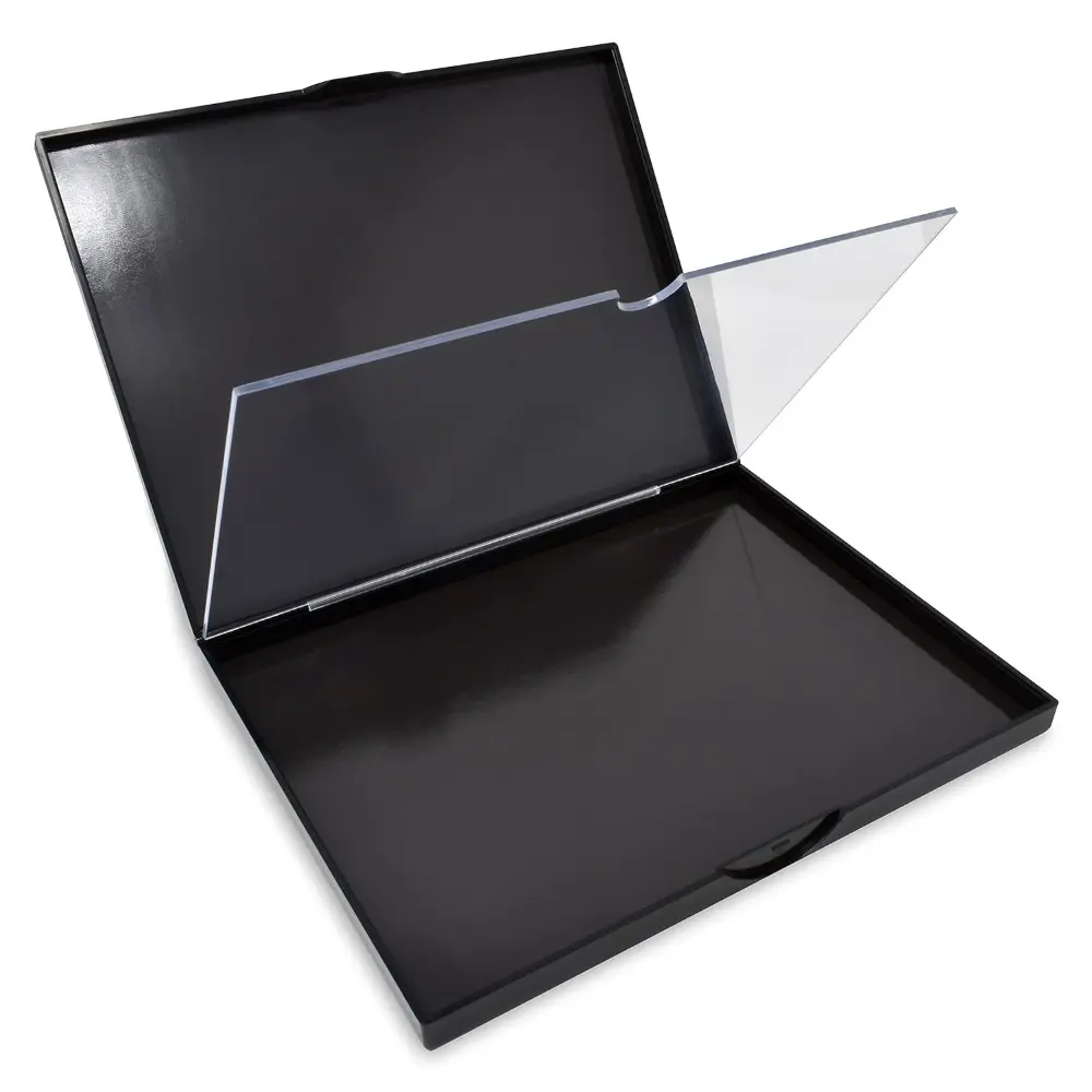 The Palette in Singularity Black-Double Sided Magnetic Empty Palette with Divider, For Over 100 Single Round Standard Sized Eyeshadow Pans, Hardshell Case