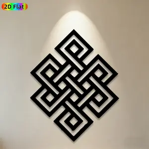 1pc Endless Knot Metal Wall Art, Intricate Endless Knot Statue Mural, Ideal Gift for New Year, Christmas, Symbolic Decor Enthusiasts, Rust-Resistant Metal Wall Decor Wall Sculptures, Perfect for Home Wall & Garden Fence, Unique Year-Round Home Decor