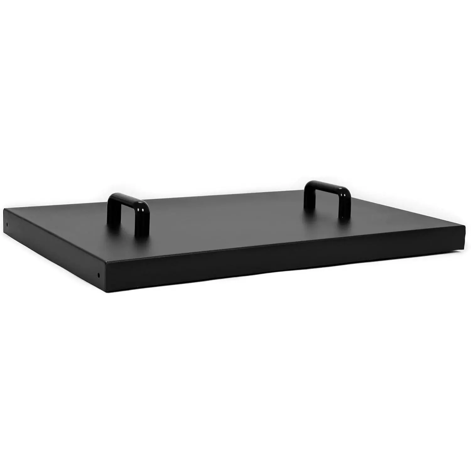 28" Sturdy Steel Powder Coated Black Griddle Cover Lid, Barbecue Accessories Utensils for 28in Blackstone Front & Rear Grease Griddle Tops, Hard Top with Handle, Outdoor Cook Debris Shield