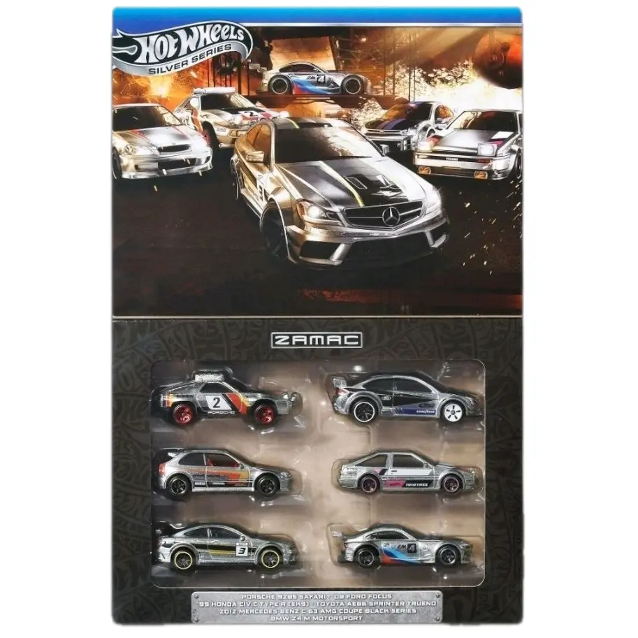 Hot Wheels 1:64 Scale Die-Cast Toy Cars & Trucks, Set of 6 Zamac Vehicles