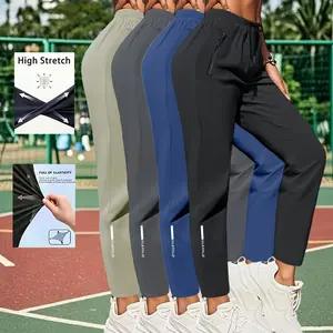 Women’s summer mid-rise stretch casual sports pants with zippered pockets and a drawstring waist for comfort that doesn’t feel tight; suitable for yoga, exercise, walking, and everyday outdoor leisure wear. Women’s clothing, women’s summer apparel, women’