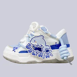 Kawaii Dolphin Dream Chunky Sneakers - Unisex