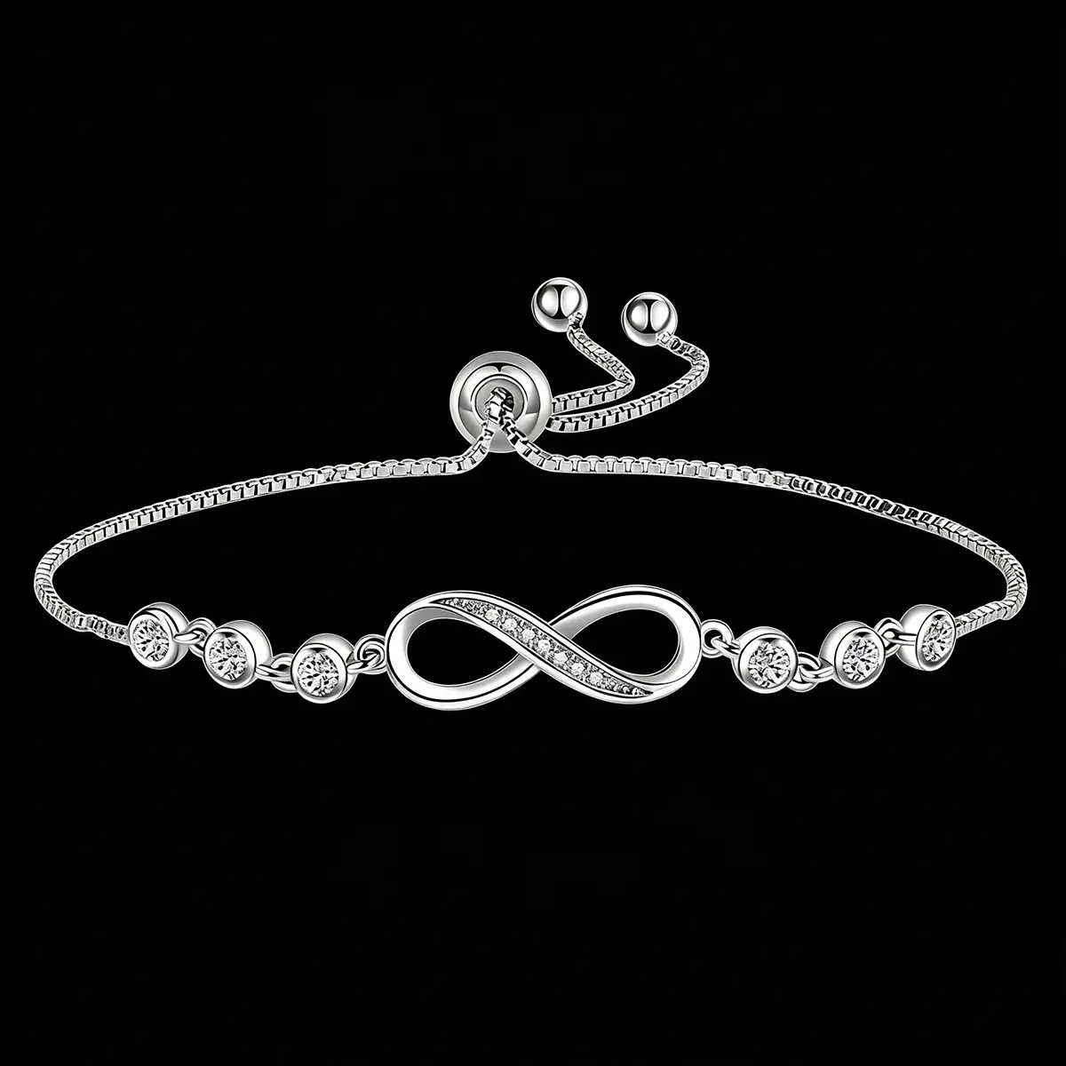 AELNEN 925 Stamped Female Bangle - Adjustable Sliding Daily Bracelet with Elegant Sparkly Cubic Zirconia Charm Accents, Gift-Ready Fashion Jewelry Accessory, Slide, Sparkly Charm, Daily Wear, Women, Bracelet With Charms, Exquisite Bracelet