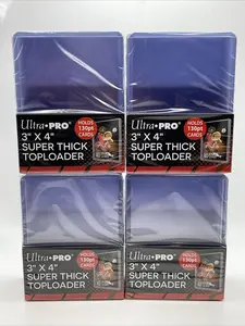 Ultra Pro 3X4 Super Thick Toploaders 130pt Point 4 Packs of 10, 40 Total