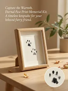 Treat Yo' Pet Paw Print Kit,2-Pcs Ink Pads + 1 Photo Frame,Mess-Free Paw Print Stamp Pad for Dogs & Cats, Clean Touch Ink Pad, Dog Nose Print Kit, Keepsake Gift For Pet Dogs And Cats, Memorial Gift For Pets, Pet Memorials, Dog Stuff