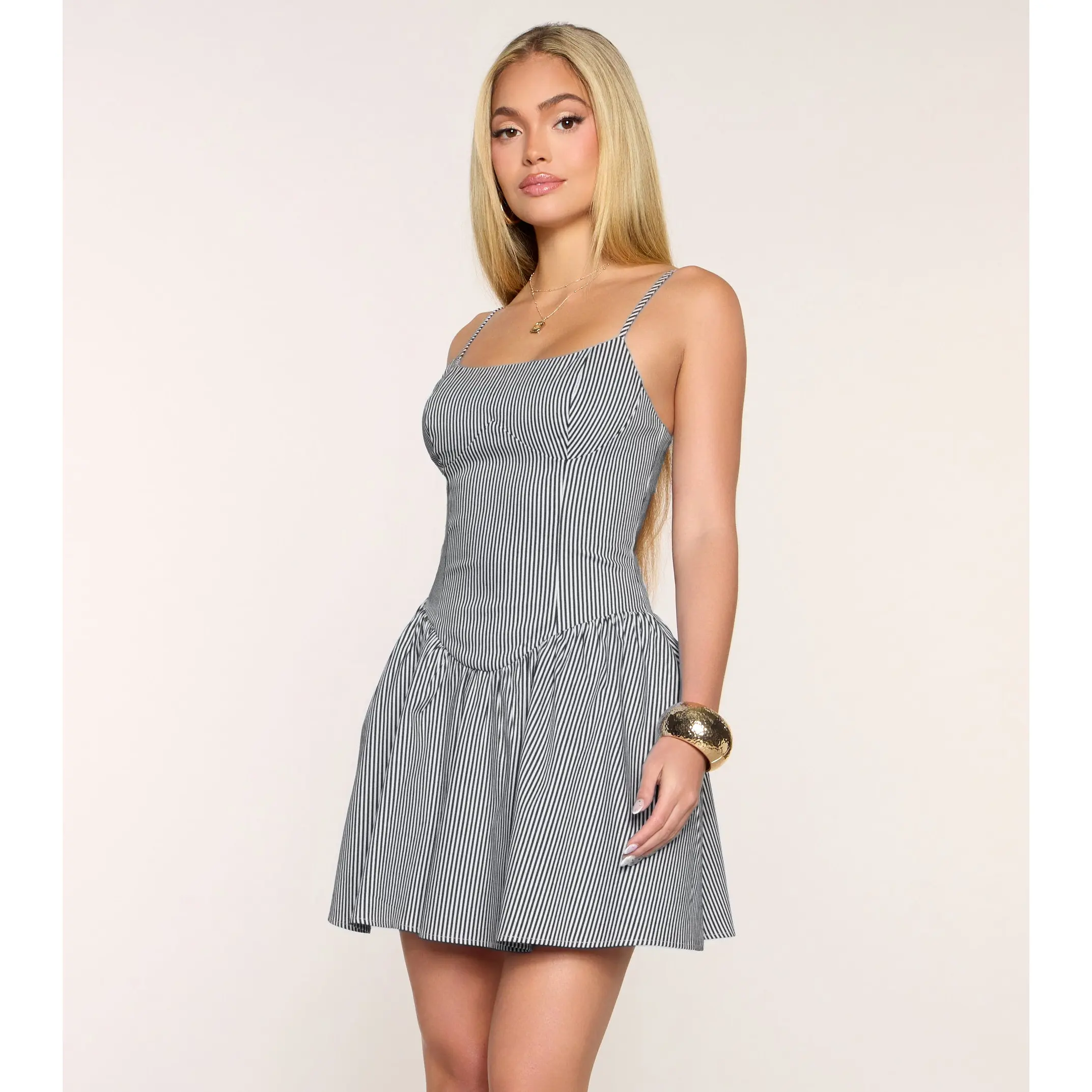 Polished But Fun Skater Mini Dress