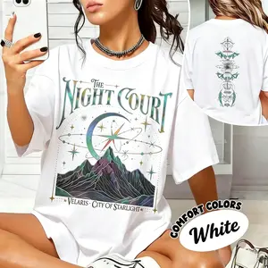 Velaris The Night Court Acotar 2 Sided Shirt, Velaris The Night Court Shirt, Court Of Dreams, Inner Circle Acotar Shirt, ACOTAR Merch, Sarah J Maas Fan Tee, Fantasy Romance Graphic T-Shirt, Booktok Book Lover Gift, Unisex Cotton Crewneck, A Court of Thorn