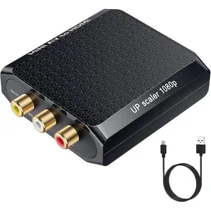 AV to HDMI Converter, 1080P RCA to HDMI Adapter, Mini Composite CVBS Audio Video Adapter Supports PAL/NTSC for VCR/VHS/Xbox/PS3/STB/N64/Wii/TV/PC/Blue-Ray DVD Players