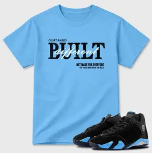University Blue 14s Matching Shirt, 14 University Blue Sneaker Outfit Tee, Soft 100% Cotton Graphic T-Shirt, Streetwear Casual Everyday Wear