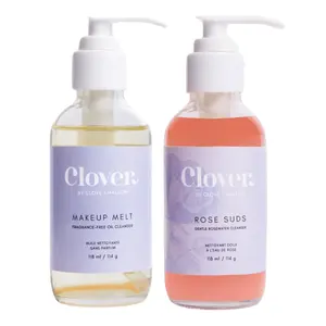 The Double Cleansing Duo - Oil Cleanser & Purifying Cleanser/Facial Wash - -Gentle, ComfortNaturally Derived, Cruelty Free - Made in US