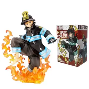 16CM Shinra Kusakabe Figure Anime Fire Force Special Effect Desktop Doll Golf Model Toy Gift Collection Ornaments PVC